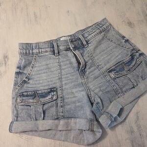 Time and Tru Light Wash Jean Shorts